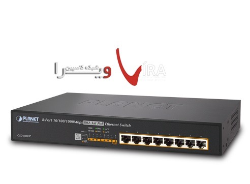 سوئیچ 8پورت POE پلنت Switch POE Planet GSD 808HP